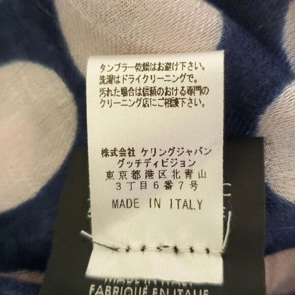 Auth GUCCI - Navy Light Pink Rayon Scarf - Picture 2 of 5